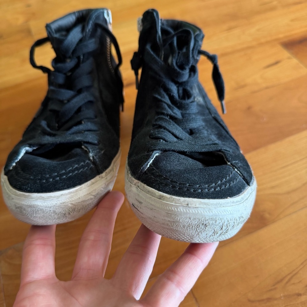 Golden Goose Slide High-Top Sneakers in Black Suede - Picture 6 of 10